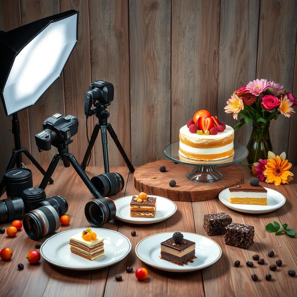 تجهیزات مورد نیاز برای عکاسی تبلیغاتی کیک، شیرینی و شکلات
