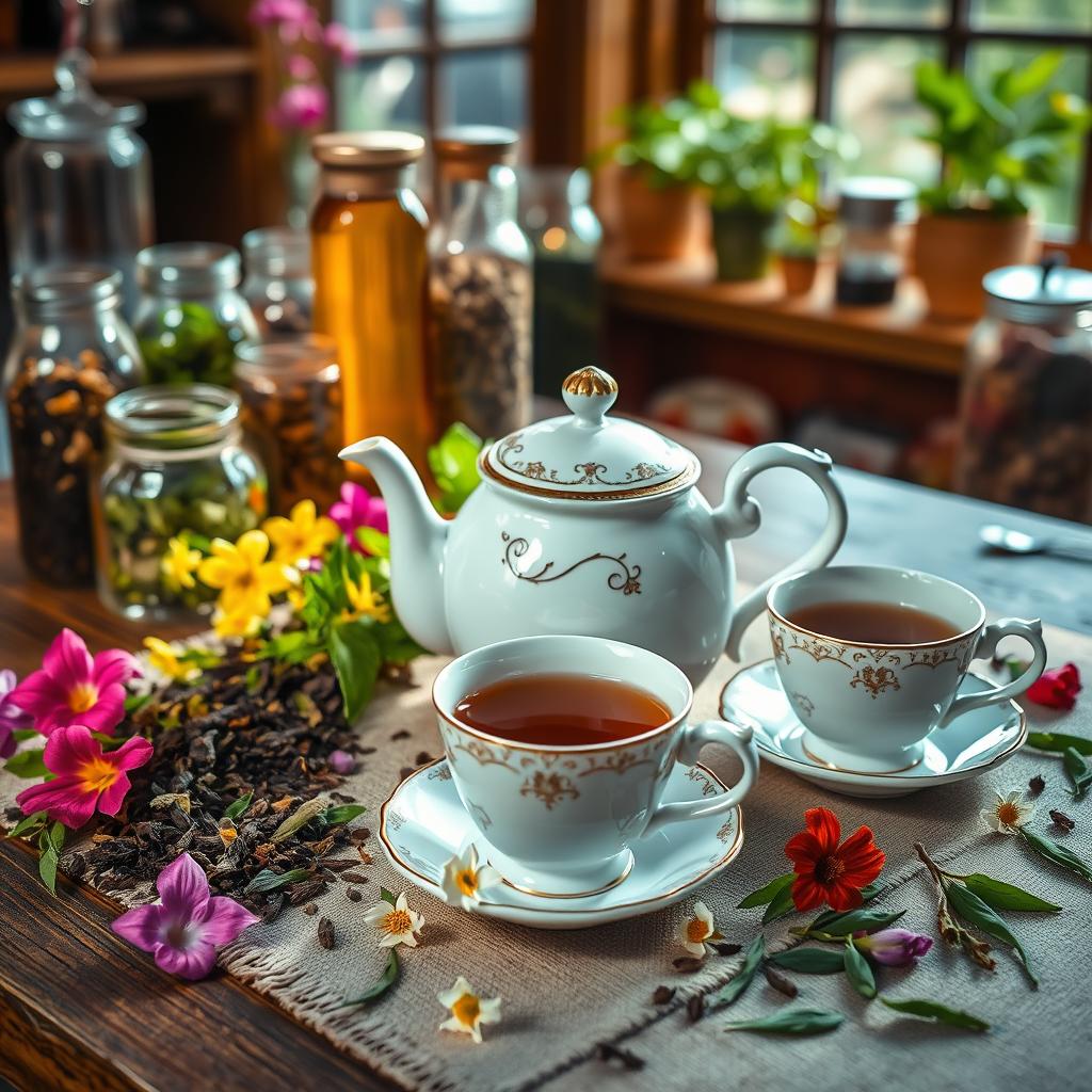 چیدمان و استایلینگ صحنه برای عکاسی چای