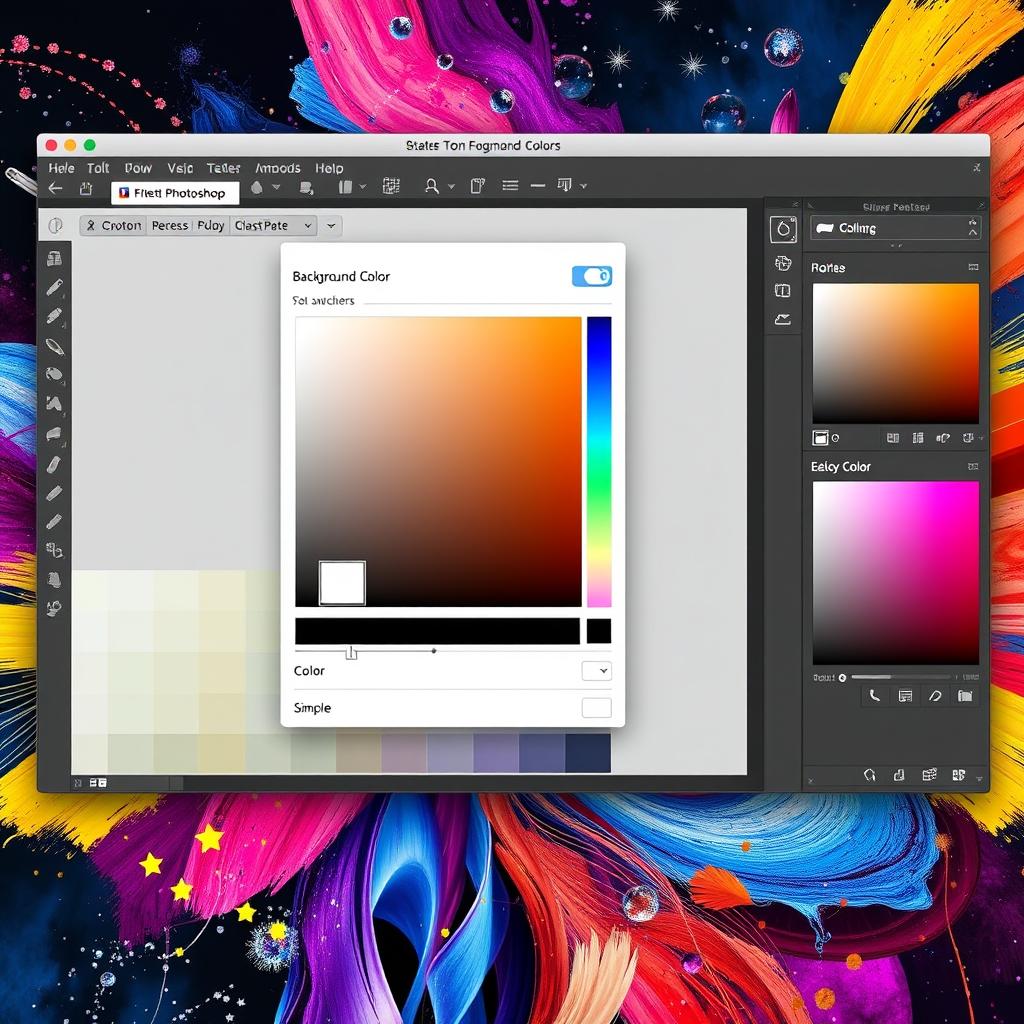 قسمت های set forground color و set background color در فتوشاپ