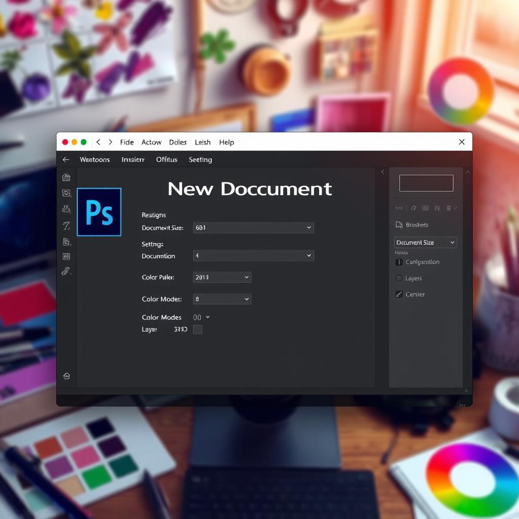 نحوه دسترسی به پنجره New Document فوتوشاپ