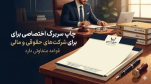 چاپ سربرگ اختصاصی برای شرکتهای حقوقی و مالی؛ قواعد متفاوتی دارد